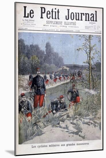 French Bicycle Corp on Military Maneuvers, 1896-Henri Meyer-Mounted Giclee Print