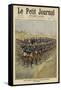 French Bicycle Troops on Manoeuvres-null-Framed Stretched Canvas