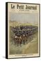 French Bicycle Troops on Manoeuvres-null-Framed Stretched Canvas
