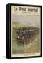 French Bicycle Troops on Manoeuvres-null-Framed Stretched Canvas