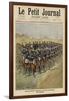 French Bicycle Troops on Manoeuvres-null-Framed Giclee Print