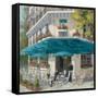 French Blue Café 1-Jill Schultz McGannon-Framed Stretched Canvas