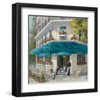 French Blue Café 1-Jill Schultz McGannon-Framed Art Print