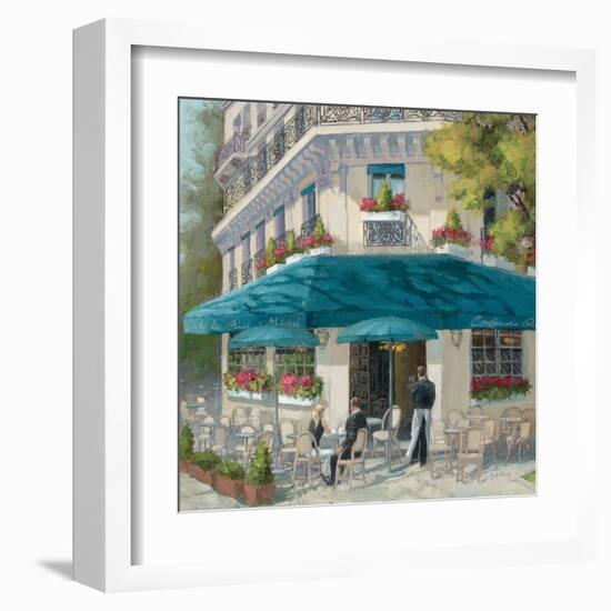 French Blue Café 1-Jill Schultz McGannon-Framed Art Print