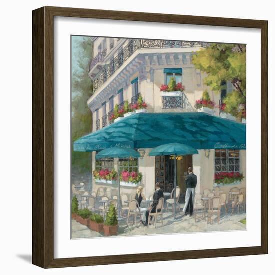 French Blue Café 1-Jill Schultz McGannon-Framed Art Print