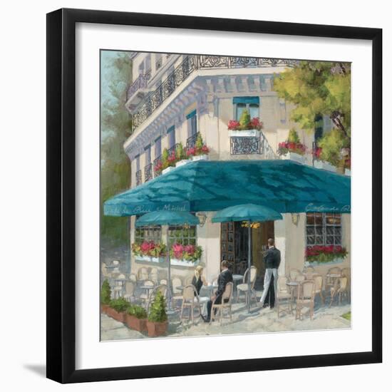 French Blue Café 1-Jill Schultz McGannon-Framed Art Print