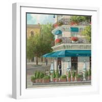 French Blue Café 2-Jill Schultz McGannon-Framed Art Print