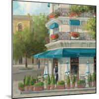 French Blue Café 2-Jill Schultz McGannon-Mounted Art Print