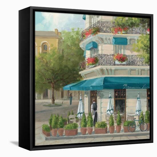 French Blue Café 2-Jill Schultz McGannon-Framed Stretched Canvas