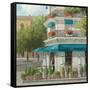 French Blue Café 2-Jill Schultz McGannon-Framed Stretched Canvas