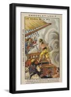 French Buccaneer Pierre Le Grand Capturing a Spanish Ship, 17th Century-null-Framed Giclee Print