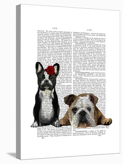 French Bulldog and English Bulldog-Fab Funky-Stretched Canvas