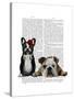 French Bulldog and English Bulldog-Fab Funky-Stretched Canvas