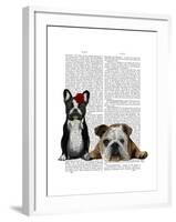 French Bulldog and English Bulldog-Fab Funky-Framed Art Print