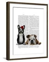 French Bulldog and English Bulldog-Fab Funky-Framed Art Print