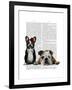 French Bulldog and English Bulldog-Fab Funky-Framed Art Print