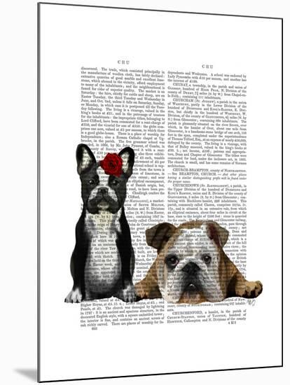 French Bulldog and English Bulldog-Fab Funky-Mounted Art Print