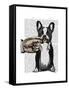 French Bulldog and Finger Moustache-Fab Funky-Framed Stretched Canvas