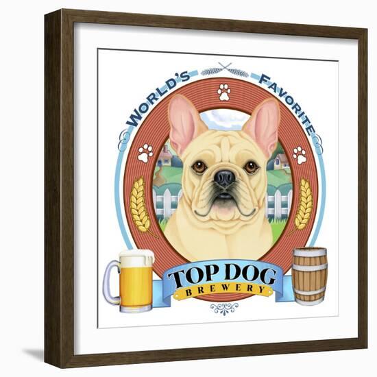 French Bulldog Beer Label-Tomoyo Pitcher-Framed Giclee Print