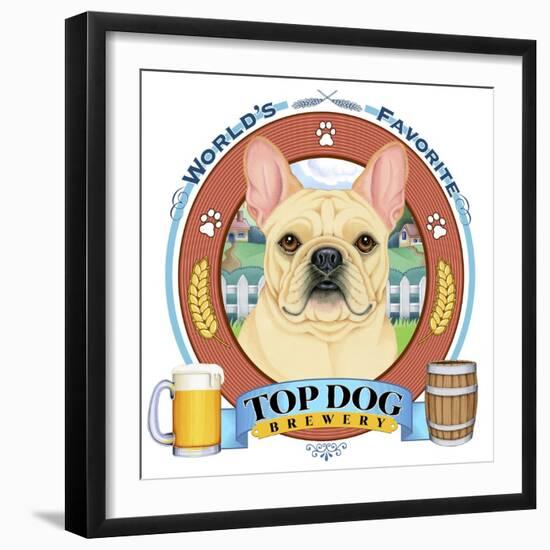 French Bulldog Beer Label-Tomoyo Pitcher-Framed Giclee Print