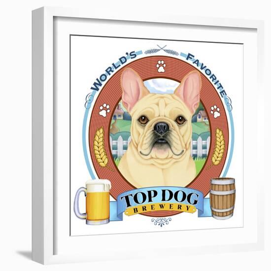 French Bulldog Beer Label-Tomoyo Pitcher-Framed Giclee Print