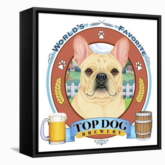 French Bulldog Beer Label-Tomoyo Pitcher-Framed Stretched Canvas