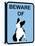 French Bulldog Beware 4-null-Stretched Canvas