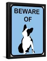 French Bulldog Beware 4-null-Framed Poster