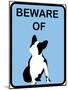 French Bulldog Beware 4-null-Mounted Poster