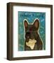 French Bulldog (Black and White)-John W^ Golden-Framed Art Print