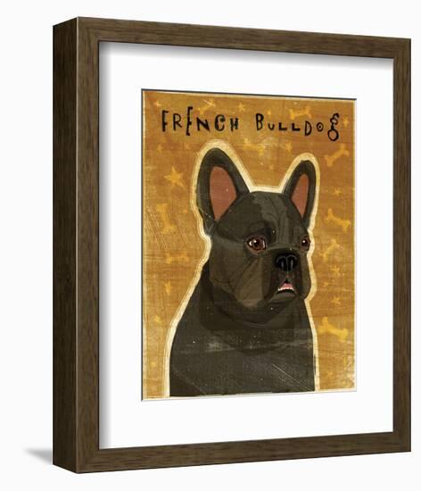 French Bulldog (Black)-John W^ Golden-Framed Art Print