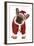 French Bulldog Dressed as Father Christmas-null-Framed Photographic Print