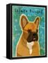 French Bulldog Fawn & White-John W Golden-Framed Stretched Canvas