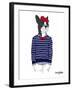 French Bulldog in French Style-Olga Angellos-Framed Art Print