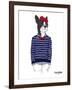 French Bulldog in French Style-Olga Angellos-Framed Art Print