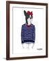 French Bulldog in French Style-Olga Angellos-Framed Art Print