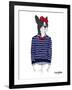 French Bulldog in French Style-Olga Angellos-Framed Art Print