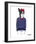 French Bulldog in French Style-Olga Angellos-Framed Art Print