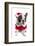 French Bulldog in Santa Costume for Christmas over White-Patryk Kosmider-Framed Photographic Print