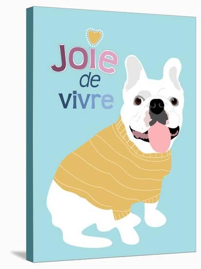 French Bulldog Joie de vivre-Ginger Oliphant-Stretched Canvas