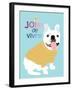 French Bulldog Joie de vivre-Ginger Oliphant-Framed Art Print