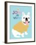 French Bulldog Joie de vivre-Ginger Oliphant-Framed Art Print