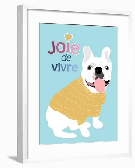 French Bulldog Joie de vivre-Ginger Oliphant-Framed Art Print