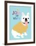 French Bulldog Joie de vivre-Ginger Oliphant-Framed Art Print