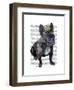 French Bulldog King-Fab Funky-Framed Art Print