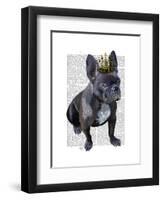 French Bulldog King-Fab Funky-Framed Art Print