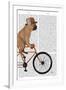 French Bulldog on Bicycle-Fab Funky-Framed Art Print