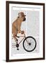 French Bulldog on Bicycle-Fab Funky-Framed Art Print