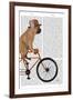 French Bulldog on Bicycle-Fab Funky-Framed Art Print