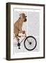 French Bulldog on Bicycle-Fab Funky-Framed Art Print